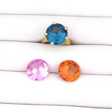 Load image into Gallery viewer, Danish Artist Signed 14K Yellow Gold Multi interchangeable Stone Ring