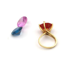 Load image into Gallery viewer, Danish Artist Signed 14K Yellow Gold Multi interchangeable Stone Ring