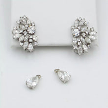 Load image into Gallery viewer, Stunning circa 1950's Platinum 6.00ct diamond Day/ Night Pierced Earrings