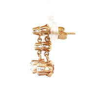 Load image into Gallery viewer, Vintage 14K Gold .80pt t.w. Diamond Dangle Drop Earrings