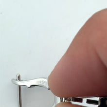 Load image into Gallery viewer, 14K white Gold Fine Columbian Emerald and Diamond Drop Earrings