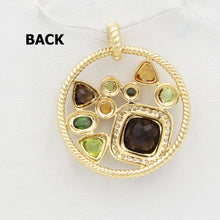 Load image into Gallery viewer, 14k Yellow Gold Multi Gemstone Pendant in the style of Yurman