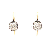 Load image into Gallery viewer, Antique Silver and 14k Gold 2.00ct Diamond Earrings
