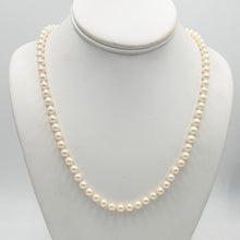 Load image into Gallery viewer, Vintage 14k Yellow Gold 6mm Akoya Pearl Necklace 24"L
