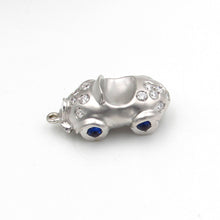 Load image into Gallery viewer, AARON BASHA 18K White Gold Sapphire &amp; Diamond CAR Charm
