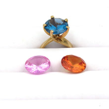 Load image into Gallery viewer, Danish Artist Signed 14K Yellow Gold Multi interchangeable Stone Ring
