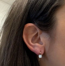 Load image into Gallery viewer, Antique Silver and 14k Gold 2.00ct Diamond Earrings

