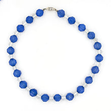 Load image into Gallery viewer, 14K White Gold Faceted Quartz Chalcedony Beaded Necklace
