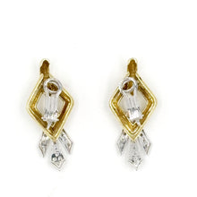 Load image into Gallery viewer, 18k Yellow and White Gold Diamond Earrings
