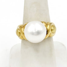 Load image into Gallery viewer, Estate Contemporary 18k Yellow Gold 13mm South Sea Pearl Ring
