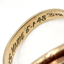 Load image into Gallery viewer, 10k Yellow Gold Onyx Diamond "E" Ring
