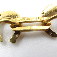 Load image into Gallery viewer, Ralph Lauren 18K Yellow Gold Horseshow Ladies Cufflinks
