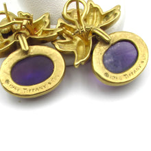 Load image into Gallery viewer, Tiffany &amp; Co 18K Yellow Gold Amethyst Earrings
