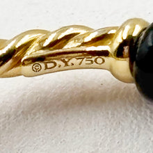 Load image into Gallery viewer, David Yurman 18k Yellow Gold Onyx Rio Rondelle Ring
