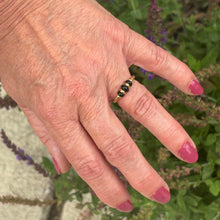 Load image into Gallery viewer, David Yurman 18k Yellow Gold Onyx Rio Rondelle Ring
