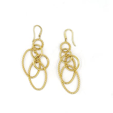 Load image into Gallery viewer, David Yurman 18K Yellow Gold Mobile Circle Drop Earrings
