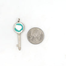 Load image into Gallery viewer, Tiffany &amp; Co Sterling Silver and Enamel Key Charm/Pendant
