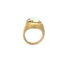 Load image into Gallery viewer, 18K Yellow Gold Opal &amp; Diamond Ring size 6.5
