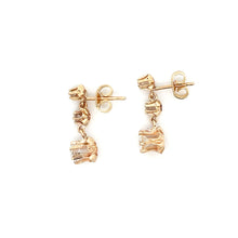 Load image into Gallery viewer, Vintage 14K Gold .80pt t.w. Diamond Dangle Drop Earrings
