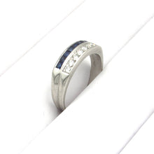 Load image into Gallery viewer, c1925 ART DECO Platinum Sapphire and Diamond Ring
