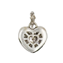 Load image into Gallery viewer, 14K White Gold Diamond Heart Pendant / Enhancer
