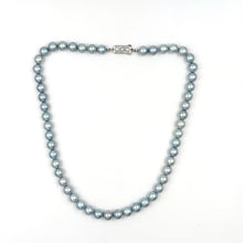 Load image into Gallery viewer, Sterling silver Grey/ Blue Pearl Necklace
