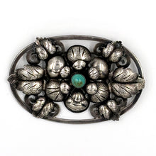 Load image into Gallery viewer, Vintage c1940's Sterling Silver Turquoise Brooch Pin
