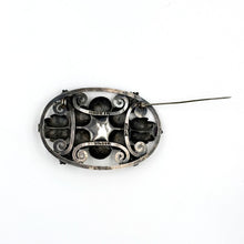 Load image into Gallery viewer, Vintage c1940's Sterling Silver Turquoise Brooch Pin
