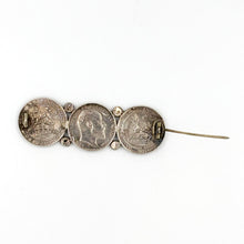 Load image into Gallery viewer, Sterling Silver King George V British Silver Coins Pin/Brooch
