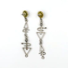Load image into Gallery viewer, Sterling Silver Geometric Dangle Earrings
