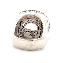 Load image into Gallery viewer, John Hardy Sterling Silver White Topaz White Sapphire Batu Bamboo Ring
