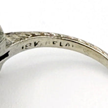 Load image into Gallery viewer, Antique Filigree 18K White Gold Diamond Ring
