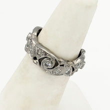 Load image into Gallery viewer, Art Deco Platinum and Diamond Wide Band Ring
