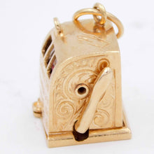 Load image into Gallery viewer, Working Vintage 14k Yellow solid Gold SLOT MACHINE Charm 5.3dwt
