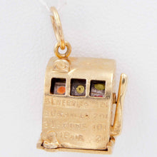 Load image into Gallery viewer, Working Vintage 14k Yellow solid Gold SLOT MACHINE Charm 5.3dwt
