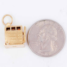 Load image into Gallery viewer, Working Vintage 14k Yellow solid Gold SLOT MACHINE Charm 5.3dwt
