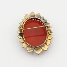 Load image into Gallery viewer, Antique Victorian 14K Hardstone Cameo w/ Pearl Brooch / Pin
